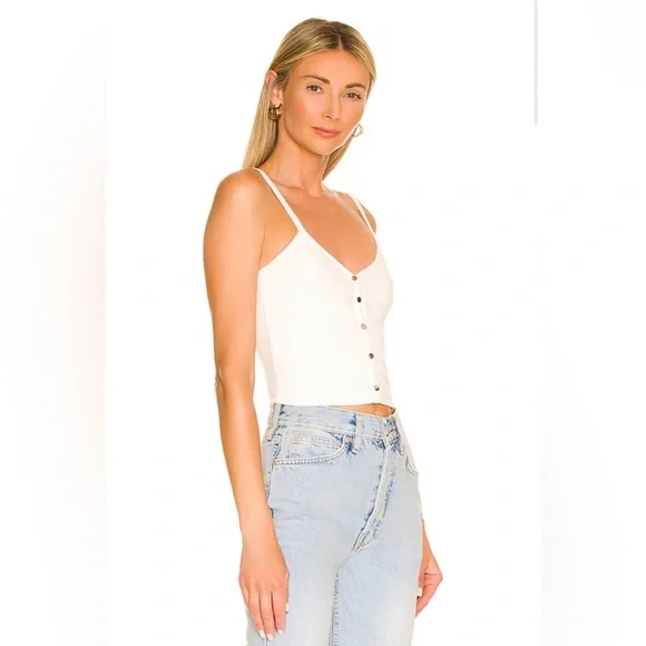 🤍REVOLVE X ALL THE WAYS Aria Snap Button Top in White, S - Picture 2 of 5